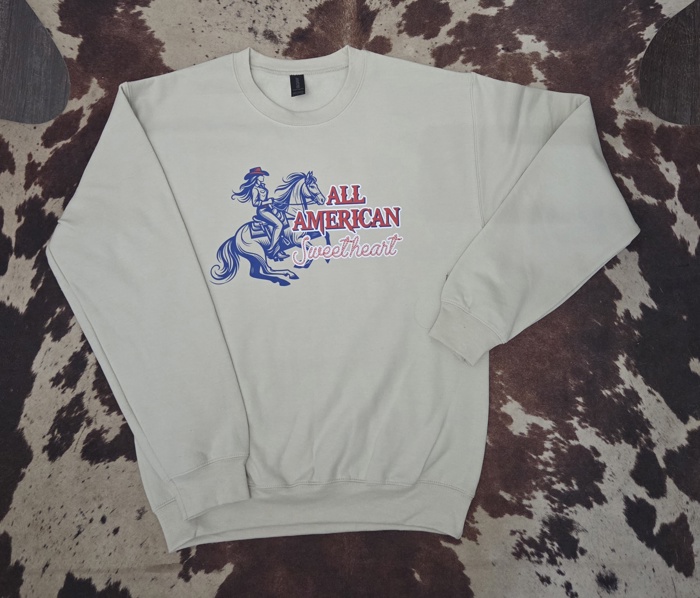 All American Sweetheart Graphic Sweatshirt