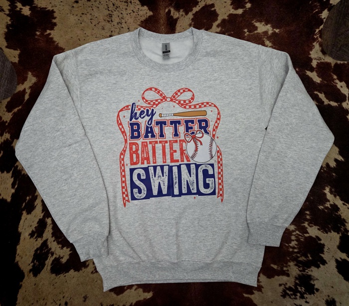Hey Batter Batter Swing Graphic Sweatshirt