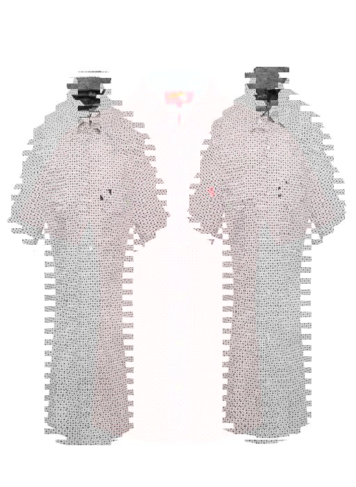 Rodeo Clothing Men's Short Sleeve Printed Snap Button Shirt
