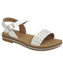 White Size 5 Anke Strap Sandals