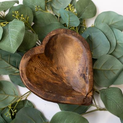 Dough Bowl- Heart Shaped With Laser Engraving (optional)