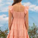  V NECK TIERED BABYDOLL MINI DRESS