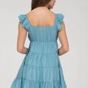  V NECK TIERED BABYDOLL MINI DRESS