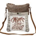 San Diego Print Small & Cross Body Bag MYRA Handbags Duffels and Backpacks