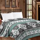 Grey Aztec Mia Queen Thin Throw Blankets
