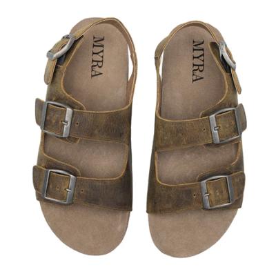 MYRA- Mountain Path Leather Sandals In Suede