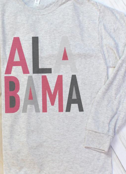 Colorblock Alabama and Auburn Unisex Dri-Power Long-Sleeve T-Shirt