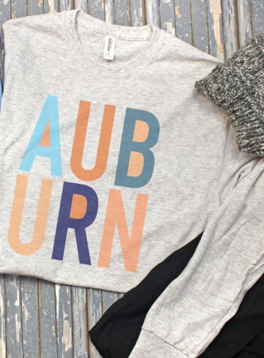 Colorblock Alabama and Auburn Unisex Dri-Power Long-Sleeve T-Shirt