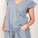  Cotton Woven Top & Shorts Set