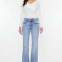  Kan Can- Selena Mid Rise Double Waist Band Flare