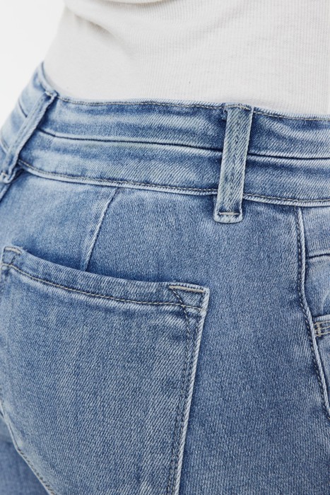 Kan Can- Selena Mid Rise Double Waist Band Flare