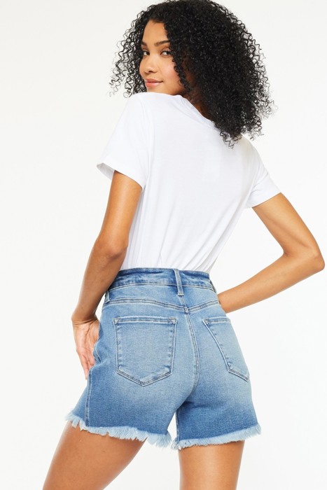 Kan Can- Syd Essentials High Rise  Stretch Denim Shorts
