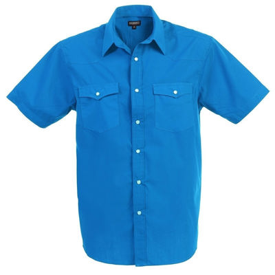 Men's Short Sleeve Solid Western Shirt