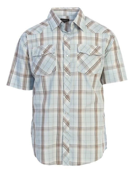 Men's Short Sleeve Printed Pearl Snap Shirt