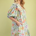  Floral Button Down Babydoll Dress