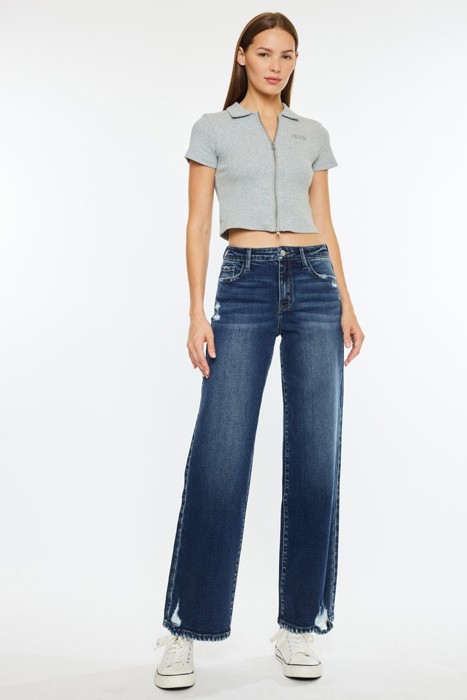Kan Can Dania Essentials High Rise Wide Leg Jeans