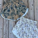 Camo Print Drawstring Shorts