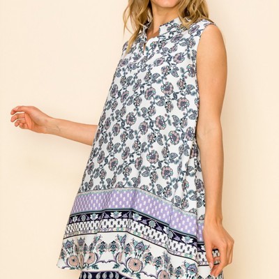 Sunshine Bloom Border Print Dress
