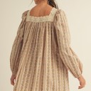  Neutral Floral Dress with Bow 