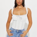  Lace Trimmed Corset Crop Top