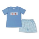 2T ABC Apple Embroidery Adorable Boys Shorts Sets