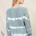  Coastal Chic Tie Dye Stripe Sweater Top
