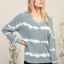  Coastal Chic Tie Dye Stripe Sweater Top