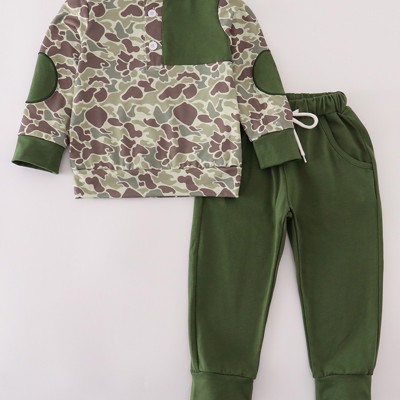 Camouflage Print Pants Set