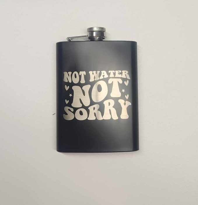 8 oz Stainless Steel Flask- Laser Engraved