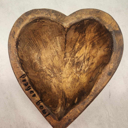 Prayer Bowl Dough Bowl- Heart Shaped With Laser Engraving (optional)