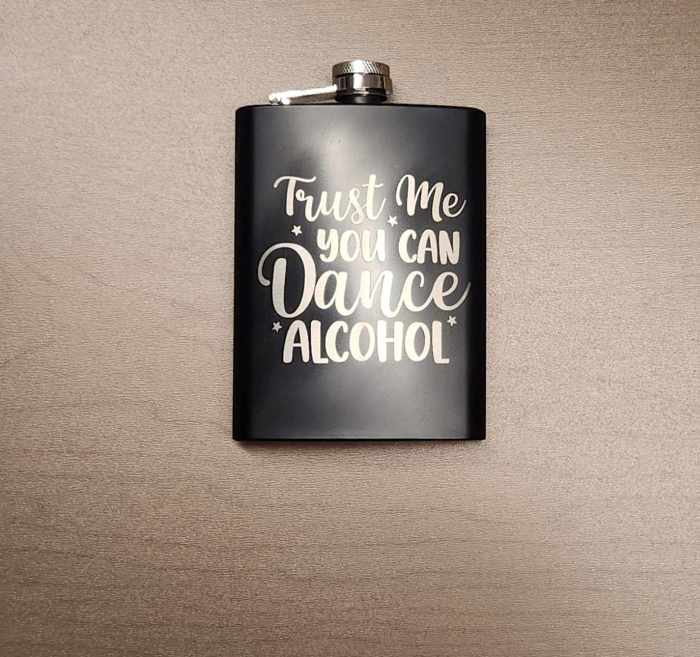 8 oz Stainless Steel Flask- Laser Engraved