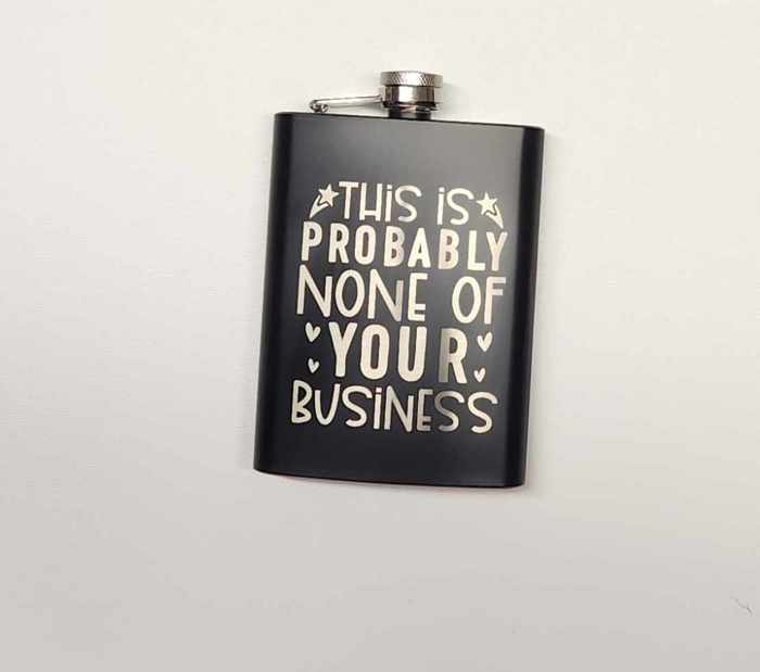 8 oz Stainless Steel Flask- Laser Engraved