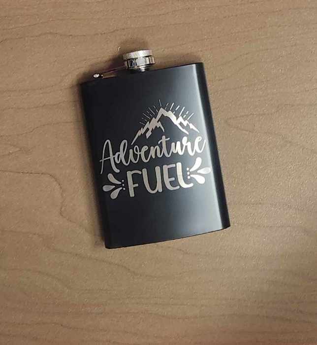 8 oz Stainless Steel Flask- Laser Engraved