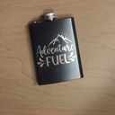 Adventure Fuel 8 oz Stainless Steel Flask- Laser Engraved