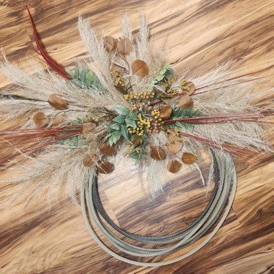 Pampas Grass Lariat Rope Wreath