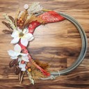  Magnolia and Bandana Lariat Rope Wreath