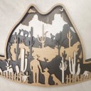  Cowboy Hat Wall Art- 7 layer