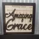  Amazing Grace Hymn Sign, Laser Engraved, 3D sign