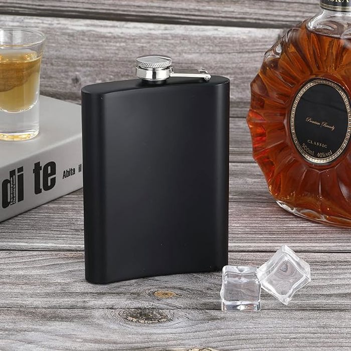 8 oz Stainless Steel Flask- Laser Engraved- Donald Trump