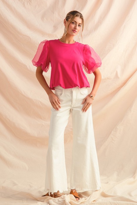 So Me Wide Flare Bottom Denim Pants