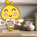 Bee Animal Shaped Birth Announcement Signs, Baby Stats Wood Sign, Birth Announcement Sign, Baby Wooden Sign, Birth Sign, Baby Birth Wooden Sign, Baby Gift, Baptism Gift