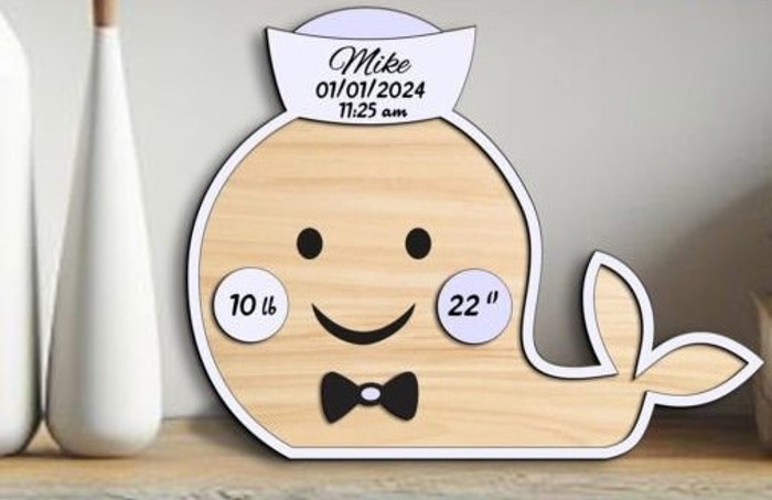 Animal Shaped Birth Announcement Signs, Baby Stats Wood Sign, Birth Announcement Sign, Baby Wooden Sign, Birth Sign, Baby Birth Wooden Sign, Baby Gift, Baptism Gift