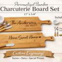  Personalized Bamboo Charcuterie Board Gift Set