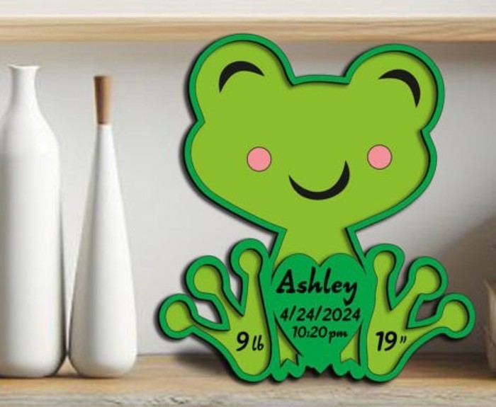 Animal Shaped Birth Announcement Signs, Baby Stats Wood Sign, Birth Announcement Sign, Baby Wooden Sign, Birth Sign, Baby Birth Wooden Sign, Baby Gift, Baptism Gift