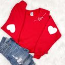  Valentine's Sweatshirt, Heart Elbow Patch Hoodie, Love Heart Sweatshirt, Heart Patches, Cute Valentine's Sweater