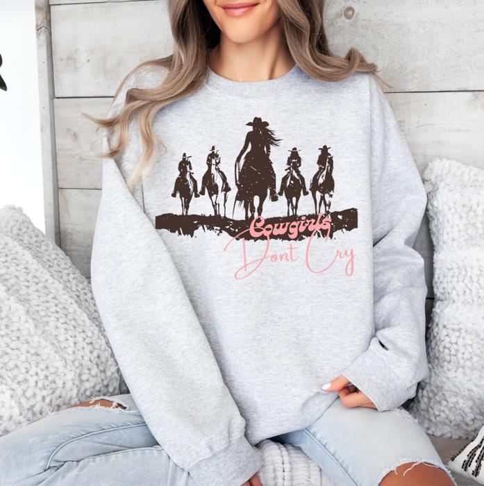 Cowgirls Don't Cry Crewneck Sweatshirt