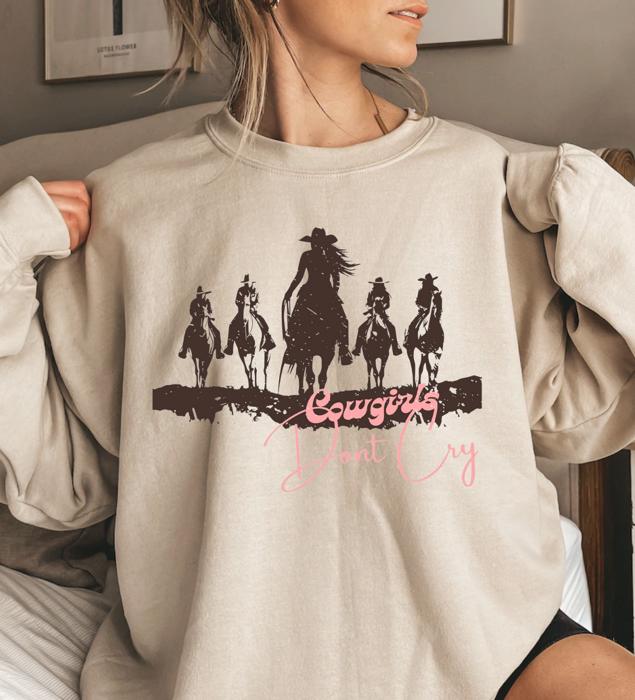 Cowgirls Don't Cry Crewneck Sweatshirt