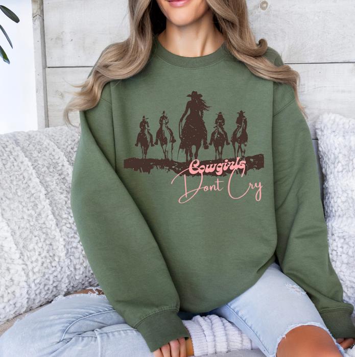 Cowgirls Don't Cry Crewneck Sweatshirt