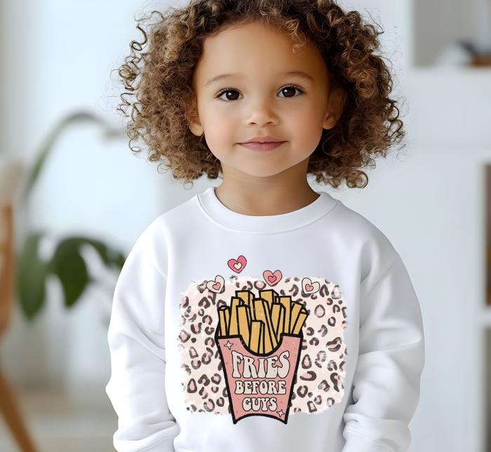 Youth Crew Neck Sweatshirt- Fries Before Guys