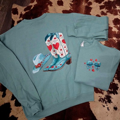 Cowboy Boots and Bows Crew Sweatshirt